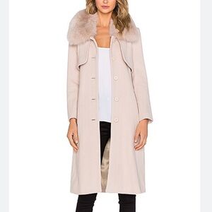 HALSOTON HERITAGE Fox Fur Collar Coat